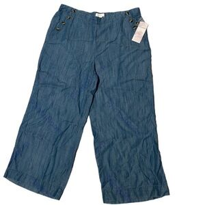 NWT New Directions Wide Leg Pull On Pants Size Large